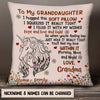 Personalized Granddaughter Unicorn Hug This Pillow NTN22FEB23KL3 Pillow Humancustom - Unique Personalized Gifts 12x12in
