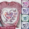 Grandma, Mom, Nana Sparkling Heart Butterfly Kids - Personalized 3D T-Shirt NTN22JUN23NA1