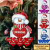 Colorful Christmas Snowman Grandma Mom Little Heart Kids Customized Ornament NTN24NOV22CT2 Acrylic Ornament Humancustom - Unique Personalized Gifts Pack 1