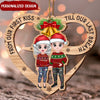 Personalized From Our First Kiss Till Our Last Breath Christmas Couple NTN24OCT22NY1 Wood Custom Shape Ornament Humancustom - Unique Personalized Gifts Pack 1