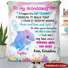 Granddaughter Grandson Sea Animals Hug Personalized Blanket NTN25OCT22NY1 Fleece Blanket Humancustom - Unique Personalized Gifts