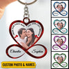 Infinity Heart Couple Custom Photo Personalized Acrylic Keychain - Anniversary Gift For Couple NTN27FEB23KL3 Acrylic Keychain Humancustom - Unique Personalized Gifts 6.5x6.5 cm