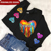 Grandma Melting Colorful Heart And Grandkids Personalized 3D Sweater NTN30JAN23NY1 3D Sweater Humancustom - Unique Personalized Gifts S Sweater