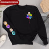 Personalized Grandma Sitting On Colorful Flower And Grandkids 3D Sweater NTN30JAN23NY3 3D Sweater Humancustom - Unique Personalized Gifts S Sweater