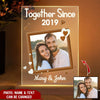 Personalized Together Since Custom Couple Photo Acrylic Plaque LED Lamp Night Light NTN30JAN23XT1 Acrylic Plaque LED Lamp Night Light Humancustom - Unique Personalized Gifts 7.8” x 7.2”