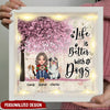 Personalized Life Is Better With Dogs Light Up Shadow Box NTN30NOV22NY3 Light Up Shadow Box Humancustom - Unique Personalized Gifts 10" x 10" Print Only White