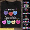 Mom Grandma Heart Personalized T-Shirt Perfect Gift for Mother's Day NTN31JAN23TT2 Black T-shirt and Hoodie Humancustom - Unique Personalized Gifts Classic Tee Black S