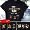 Best Dog Mom Ever Leopard Pattern Personalized T-Shirt 2D T-shirt Dreamship S Black