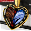 Dragon Couple From Our First Kiss Till Our Last Breath Heart Necklace Jewelry ShineOn Fulfillment