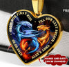 Ice And Fire Dragon Couple From Our First Kiss Till Our Last Breath Heart Necklace Ntp-18Tp0003 Jewelry ShineOn Fulfillment Luxury Necklace (Silver)