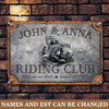 Riding Club Born For Speed Ride Or Die Personalized Metal Sign Cat Metal Sign Human Custom Store 45 x 30 cm - Best Seller
