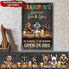 Grandpaw'S Bar & Grill Dogs Personalized Printed Metal Sign Metal Sign Human Custom Store 30 x 45 cm - Best Seller