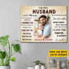 Personalized Photo And Name To My Husband Canvas NVL-15DD15 Dreamship 12x8in