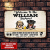 Personalized Dogs Name, Date And Address Printed Metal Sign Nvl-29Tp005 Dog And Cat Human Custom Store 30 x 45 cm - Best Seller