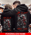 Till Death Do Us Part Skull Biker Couple Custom Hoodie Black Hoodie Dreamship S Black