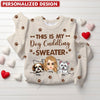 Pawprint Puppy Pet Dog Mom Cuddling Sweater Personalized 3D Sweater NVL01FEB23TP1 3D Sweater Humancustom - Unique Personalized Gifts S Sweater