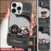 Personalized Dog Mom Puppy Pet Dogs Lover Texture Leather Phone case NVL01MAR22TT1 Silicone Phone Case Humancustom - Unique Personalized Gifts