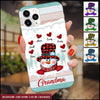 Lovely Christmas Snowman Nana Mommy Heart Kids Personalized Phone Case NVL01NOV22TT2 Silicone Phone Case Humancustom - Unique Personalized Gifts Iphone iPhone 14
