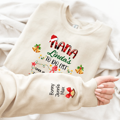 Christmas Sweater Grandma To Do List With Grandkids - Gift For Grandma Personalized Sweatshirt NVL01NOV23KL1