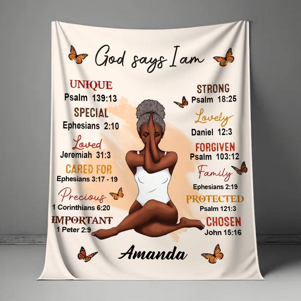 Daughter God Says I Am Personalized Fleece Blanket NVL02DEC23NA1 Fleece Blanket HumanCustom - Unique Personalized Gifts Made Just for You 