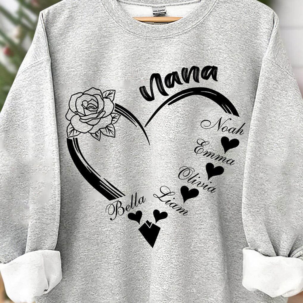 Grandma and Grandkids, Gift For Grandma, Best Gifts For Christmas Personalized Sweatshirt NVL02NOV23TT1 2d sweatshirt HumanCustom - Unique Personalized Gifts Made Just for You 