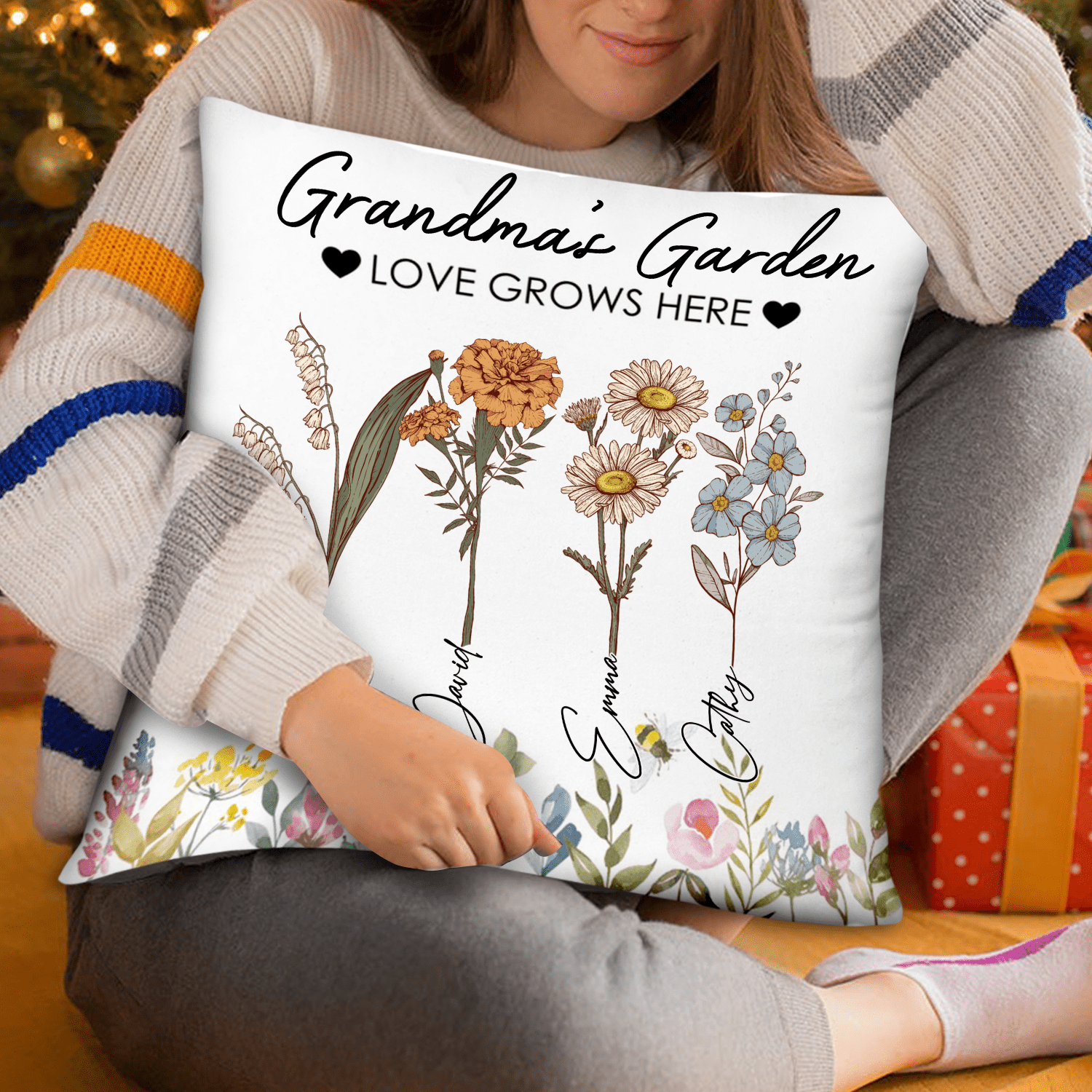 Grandma's Garden is Her Children Customized Pillow NVL03DEC23KL3 Pillow HumanCustom - Unique Personalized Gifts Made Just for You 