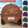 Hand Punch Line Sketch Dad Since - Personalized Classic Cap NVL03MAY24TP1