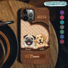 Dog Mom Puppy Pet Dogs Lover Texture Leather Personalized Phone case NVL04APR24TT1