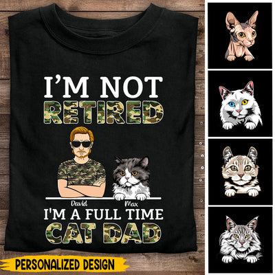 I'm Not Retired I'm A Full Time Dog Dad Personalized Shirt NVL04JUL23KL1
