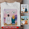 Personalized You're Always In My Heart Couple Memorial T-shirt NVL04SEP21TP2 T-Shirt Humacustom - Unique Personalized Gifts