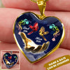 Memorial Dad & Mom Cardinal Custom Name & The Year Heart Necklace NVL05APR22VA1 Jewelry ShineOn Fulfillment