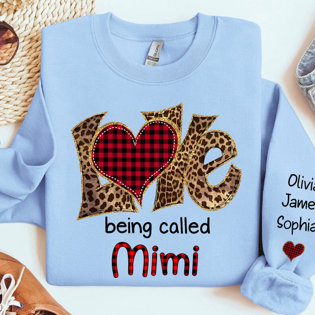 Leopard Plaid Love Being Called Grandma Sweet Heart Kids Personalized Sweatshirt NVL05DEC23TT1 2d sweatshirt HumanCustom - Unique Personalized Gifts Made Just for You 