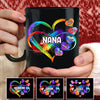 Personalized Grandma Mom Heart Rainbow Black Mug NVL05DEC23TT2 Black Mug HumanCustom - Unique Personalized Gifts Made Just for You 11OZ