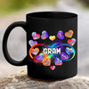 Personalized Grandma Mom Heart Rainbow Black Mug NVL05DEC23TT2 Black Mug HumanCustom - Unique Personalized Gifts Made Just for You