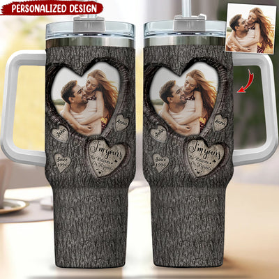 I'm Yours No Returns Or Refunds - Personalized Photo 40oz Tumbler With Straw - Valentine's Day Gifts For Her, Him NVL05JAN24TT1