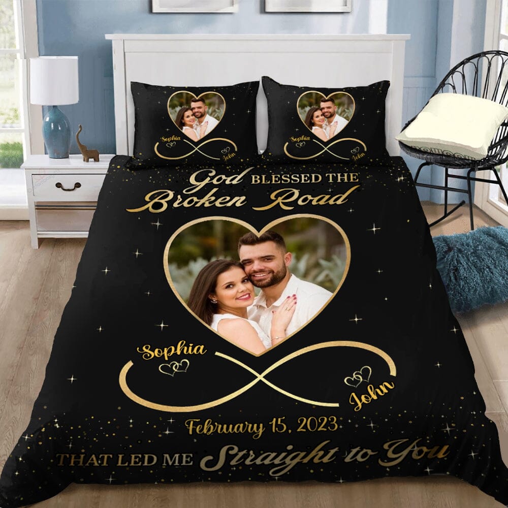 Custom Photo I Love You Forever And Always - Couple Personalized Custom Bedding Set - Gift For Husband Wife, Anniversary NVL06DEC23TT2 Bedding Set HumanCustom - Unique Personalized Gifts Made Just for You 