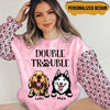 Double Trouble - Personalized 3D Sweater - Birthday Mother's Day Gift For Dog Mom, Cat Mom, Sister, Bestie NVL06FEB23KL1 3D Sweater Humancustom - Unique Personalized Gifts S Sweater