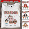 Personalized Grandma Mom Nana Leopard With Grandkids Shirt NVL06FEB23TP1 White T-shirt and Hoodie Humancustom - Unique Personalized Gifts Classic Tee White S