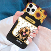 Sunflower Pawprint Puppy Pet Dog Lovers Leather Pattern Personalized Phone Case NVL06FEB24KL1