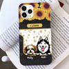 Sunflower Pawprint Puppy Pet Dog Lovers Leather Pattern Personalized Phone Case NVL06FEB24KL1