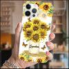 Sunflower Grandma Mom Kids, Mother's Day Gift For Nana Auntie Mama Personalized Phone Case NVL06MAR23VA1 Silicone Phone Case Humancustom - Unique Personalized Gifts