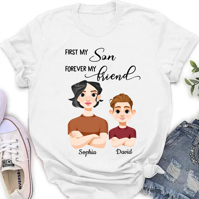 First My Daughter Forever My Friend - Family Personalized Shirt - Gift For Mom, Daughter NVL06MAR24KL2