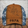 Grandpa Papa Daddy Fist Bump Fathers Day Family Personalized Cap NVL06MAY24TT1