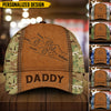 Grandpa Papa Daddy Fist Bump Fathers Day Family Personalized Cap NVL06MAY24TT1