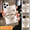 Personalized Dog Mom Paws Heart Glass Phone case NVL06SEP21TT2 Glass Phonecase FUEL