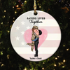 It's a beautiful Day to save lives - Personalized Ornament Couple Portrait, Firefighter, EMS, Nurse, Police Officer, Military NVL06SEP23KL1
