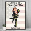 It's a beautiful Day to save lives - Personalized Poster Couple Portrait, Firefighter, EMS, Nurse, Police Officer, Military NVL06SEP23KL2