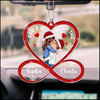 Personalized Heart Infinity Doll Couple Hugging And Kissing, You & Me We Got This Car Ornament NVL06SEP23KL7