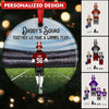 Personalized American Football Dad & Kids, Daddy's Squad Together We Make A Winning Team Ornament NVL06SEP23TP1