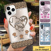 Leopard Dog Lovers Heart Paw Personalized Phone case NVL07JAN22TT1 Silicone Phone Case Humancustom - Unique Personalized Gifts